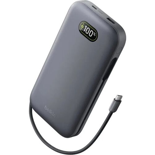 Belkin UltraCharge Pro Batterie Externe 27000mAh, Chargeur Rapide USB-C Intégré 240W, Power Bank pour MacBook, iPhone, Galaxy, Gris.
