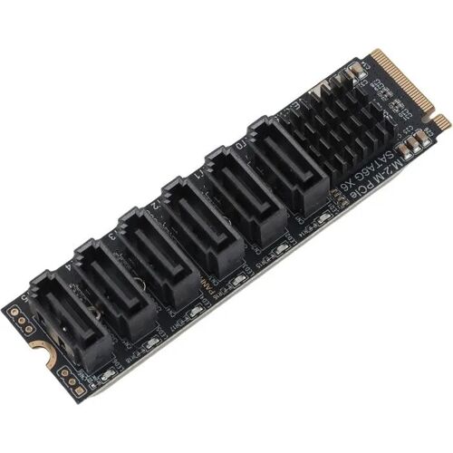 VBESTLIFE Carte Adaptateur M.2 SATA3.0 PCIE ASM1166 - Extension Haute Vitesse avec Indicateur Intelligent.