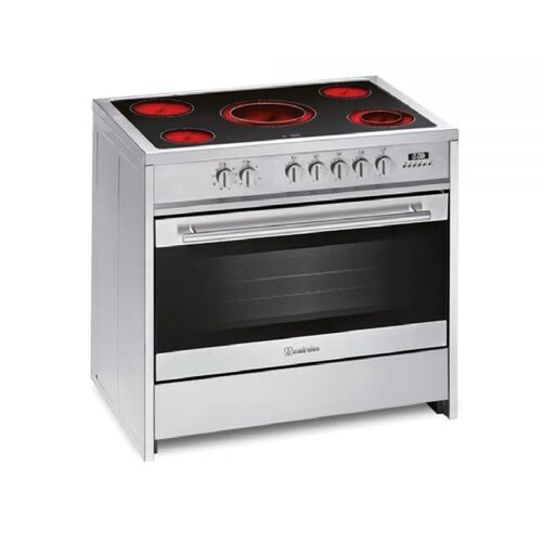 Cuisinière électrique en céramique Meireles E912X 121L avec 5 brûleurs en acier inoxydable