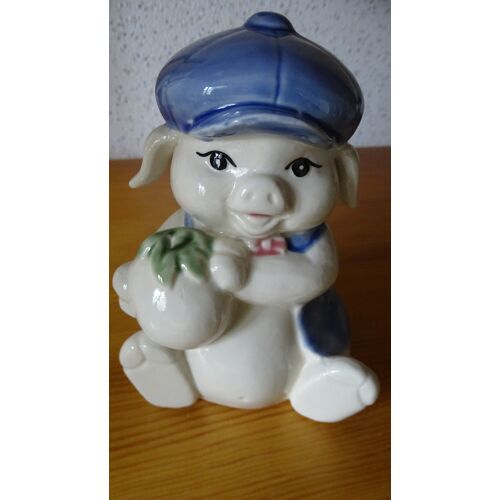 Tirelire cochon avec casquette