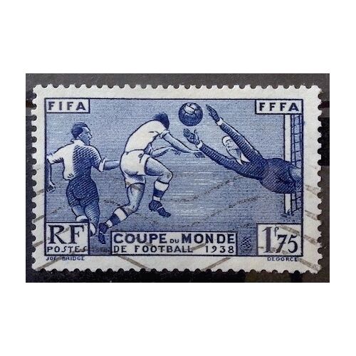 Fifa / Fffa - Coupe Du Monde De Football 1938 - 1f75 Outremer (Très Joli N° 396) Obl - Cote 15,00€ - France Année 1938 - Brn83 - N24619