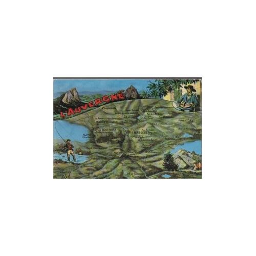 Carte Postale Theme Cartographie N° 28 L'Auvergne
