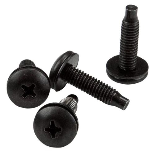 Startech Vis 10-32 pour rack serveur - Vis 10-32 - Vis de montage pour armoire - Matériel de fixation - Paquet de 50 - Kit de vis pour rack (pack de 50 pièces)