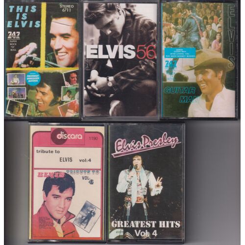 Elvis Presley Lot De 5 Cassettes K7 Audio Tape E