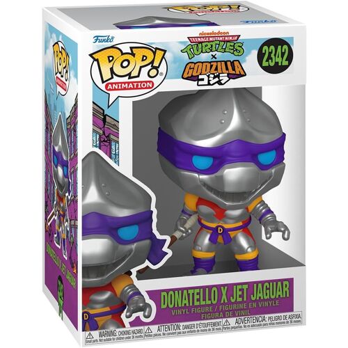 Figurine Funko Pop! N°2342 | Tortues Ninja X Godzilla | Donatello X Jet Jaguar
