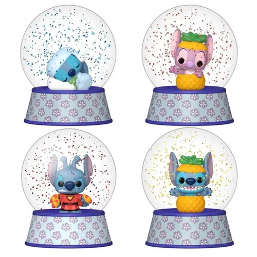 Boule A Neige Funko Pop! Mini Glitter Globes | Lilo Et Stitch | 1 Aléatoire