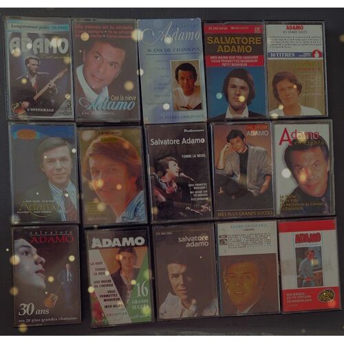 Salvatore Adamo Lot De 15 K7 Cassettes Audio Dont 5 Espagnoles Tape