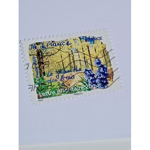 Timbre France Lettre 20g Oblitéré Autoadhésif Yvert N°296 Ile De France La Jacinthe Des Bois De 2009