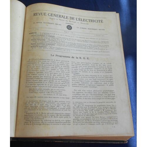 Revue Générale De L’Electricité – 1ère Année 1917