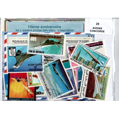 Lot 25 Timbres Thematique " Concorde "