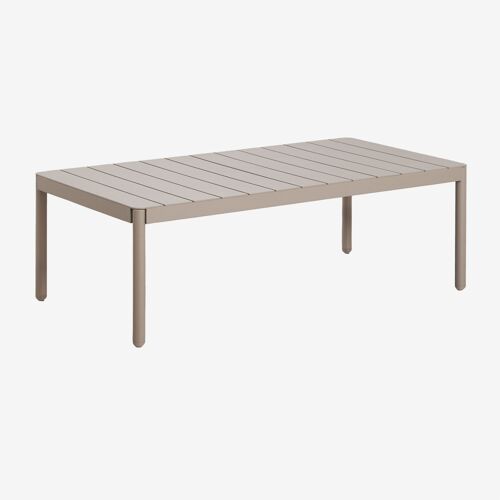 Table Basse Rectangulaire De Jardin 110x60 Cm En Aluminium Boleni Moka Brown