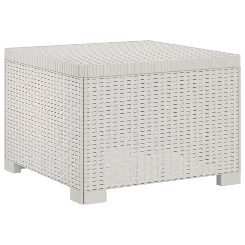 Vidaxl Canapé De Jardin 1 Place Look Rotin Pp Blanc