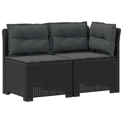 Vidaxl Canapé De Jardin 2 Places Avec Coussins Look Rotin Pp