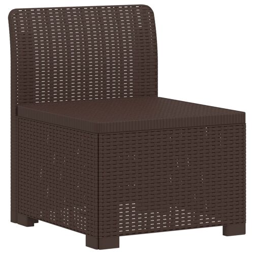 Vidaxl Canapé De Jardin 1 Place Look Rotin Pp Marron