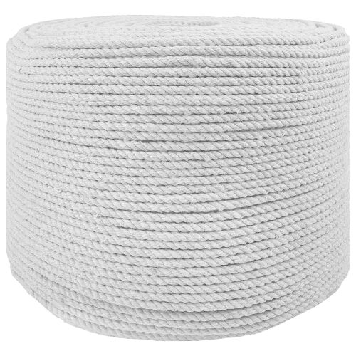 vidaXL Corde Blanc 0,8 x 0,8 x 5000 cm Coton