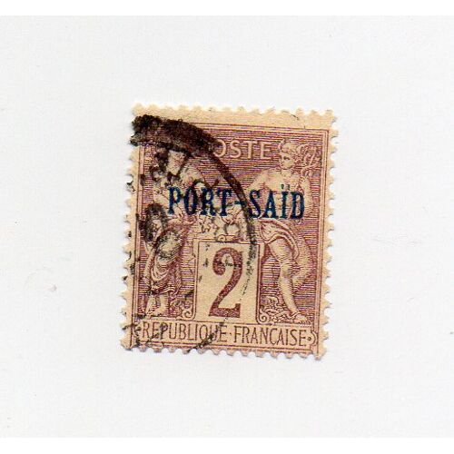 France- 1 Timbre Oblitéré Avec Surcharge Port-Saïd- Allégorie