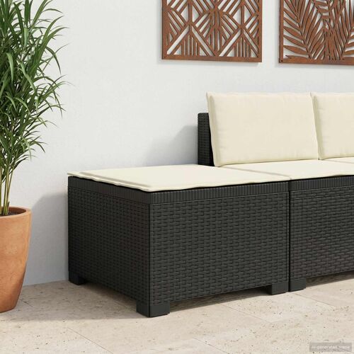 Vidaxl Canapé De Jardin 1 Place Avec Coussin Look Rotin Pp Anthracite
