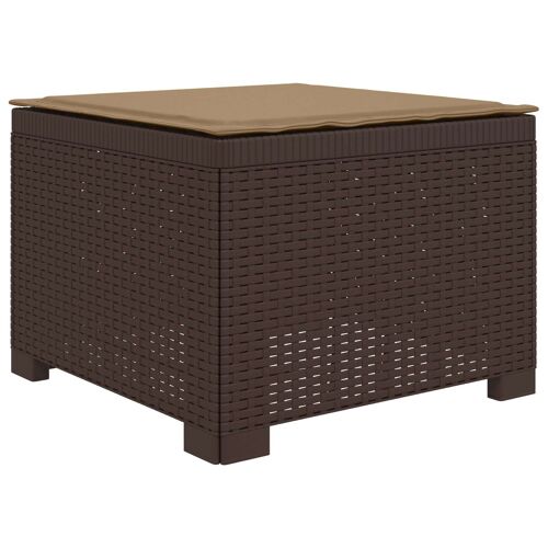 Vidaxl Canapé De Jardin 1 Place Avec Coussin Look Rotin Pp Marron