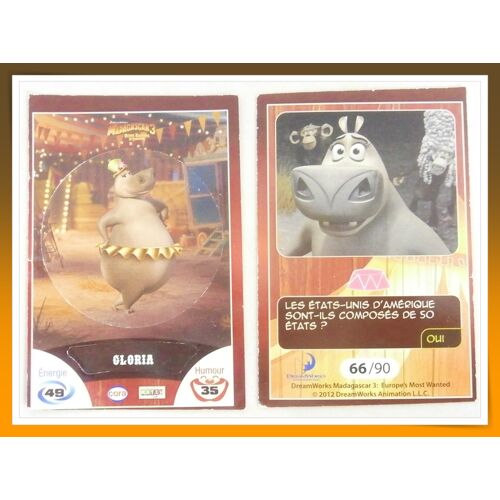 Carte Madagascar 3 : 66/90 Gloria - Cora 2012
