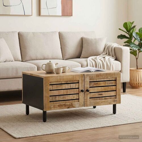 vidaXL Table basse Naturel 80 x 50 x 40 cm Bois de mangue massif