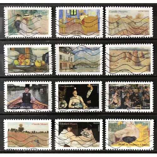 Série Impressionnisme Avec Le Musée D'Orsay - Très Jolis N° 2401 2402 2403 2404 2405 2406 2407 2408 2409 2410 2411 2412 Obl - France Année 2024 - Brn83 - N33430