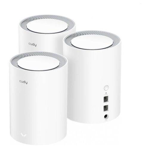 Cudy M1800 3-pack Bi-bande (2,4 GHz / 5 GHz) Wi-Fi 6 (802.11ax) Blanc 1 Interne