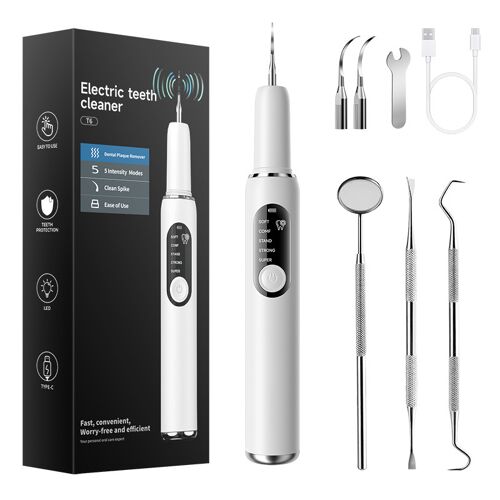 Détartreur Dentaire, Dissolvant De Tartre Pour Dents, Dissolvant De Tartre, Kit De Nettoyage Des Dents Mode 5 Vitesses， 