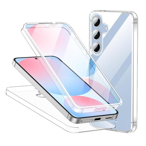 Coque Pour Samsung Galaxy S24 FE,Coque 360 Protection Intégral Arrière Rigide Avant Souple Transparent - HQSELECTION®