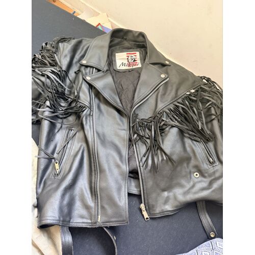 Veste Perfecto 100% Cuire Taille L Noire