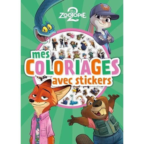 Mes Coloriages Avec Stickers Zootopie 2