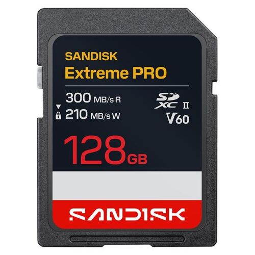 SanDisk Extreme PRO - Carte mémoire flash - 128 Go - Video Class V60 / UHS-II - SDXC UHS-II