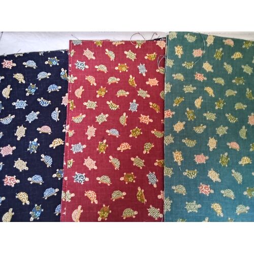 6 Coupons Tissu Petite Tortue