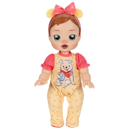 Disney Darlings - Poupée Deluxe Winnie l'ourson avec fonctionnalités, 13", sous licence officielle, interactive avec lumières et sons, avec accessoires amusants inspirés de Winnie, cadeau idéal pour les filles dès 3 ans