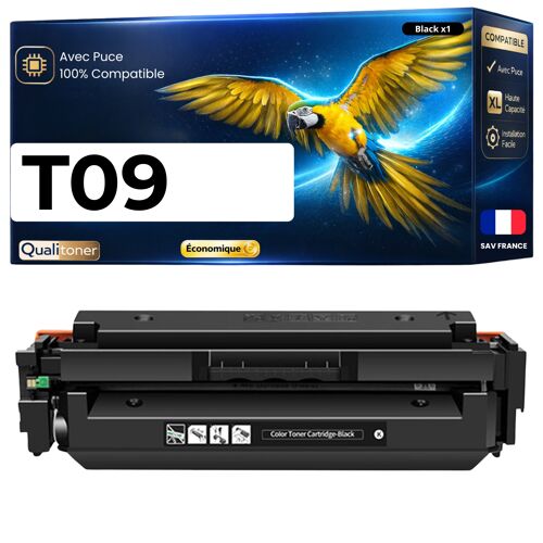 T09 Toner compatible pour Canon X C1127i X C1127iF X C1127P Noir avec puce 7600 pages
