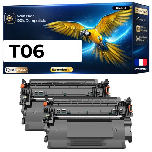 T06 3526C002 Toner compatible pour Canon iR 1643i iR 1643iF Noir Haute capacité avec puce Pack 2