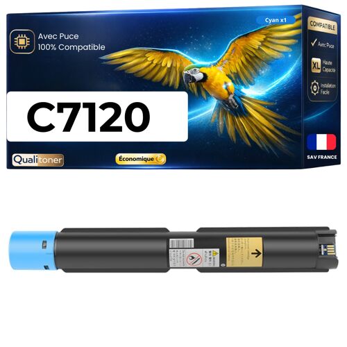006R01825 Toner compatible pour Xerox VersaLink C7120 C7125 C7130 Cyan haute capacité avec puce 18500 pages Pack 1 Premium