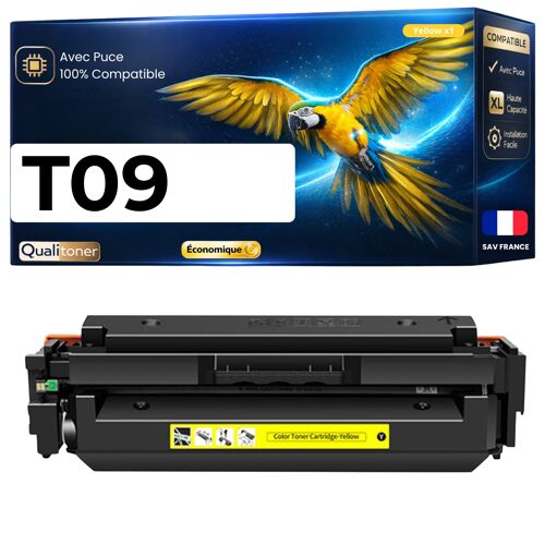 T09 Toner compatible pour Canon X C1127i X C1127P Jaune avec puce 5900 pages