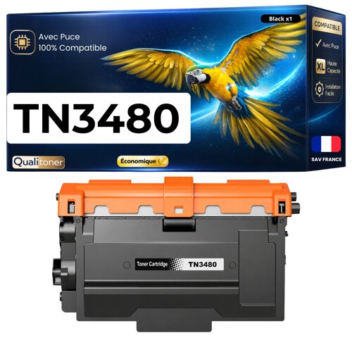 TN3480 TN3430 TN-3480 TN-3430 Toner compatible pour Brother HL L5100DN HL L5200DW HL L6300DW Noir avec puce 8000 pages