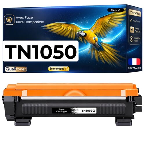 Toner TN-1050 TN 1050 compatible pour Brother DCP 1510 HL 1110 MFC 1810 Noir Haute capacité avec puce