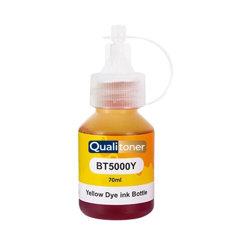 Recharge encre BT5000 BT6000 BTD60 compatible pour Brother Jaune Haute capacité 100 ml