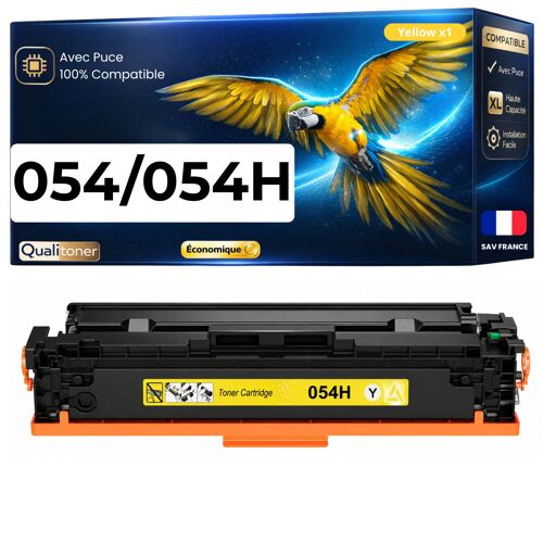 Toner 3025C002 054 H compatible pour Canon Jaune Haute capacité avec puce 2300 pages Pack 1
