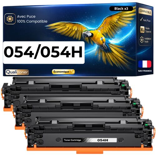 Toner 3028C002 054H 054 H compatible pour Canon Noir Haute capacité 3100 pages Pack 3
