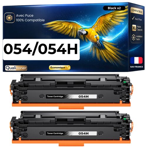 Toner 3028C002 054H 054 H compatible pour Canon Noir Haute capacité 3100 pages Pack 2