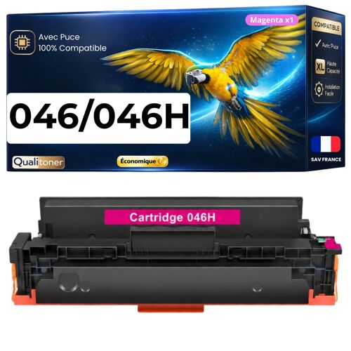 Toner 1252C002 046H compatible pour Canon Magenta Haute capacité avec puce 5000 pages Pack 1