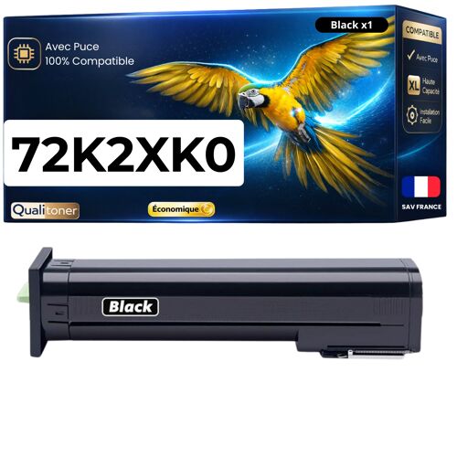 Toner 72K2XK0 compatible pour Lexmark Noir Haute capacité avec puce 33000 pages Pack 1