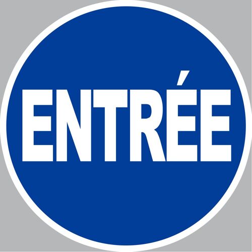 Entrée Rond (15x15cm) - Sticker/Autocollant