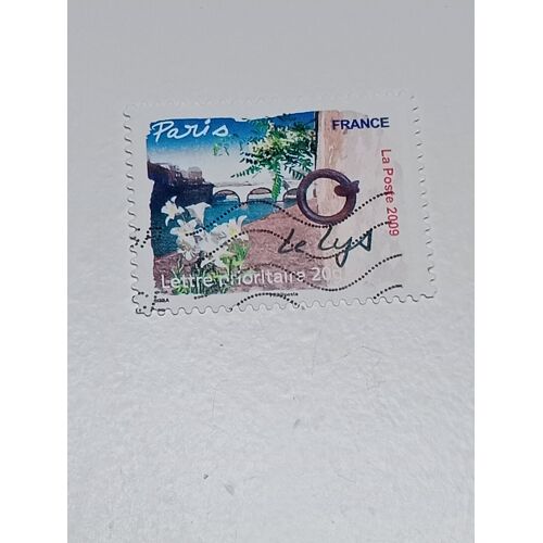 Timbre France Autoadhesif Oblitere Lettre 20g Yvert N° 295 Paris Le Lys De 2009