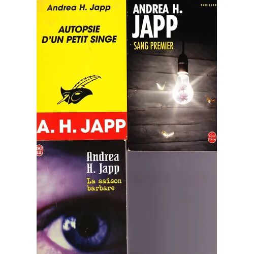 Lot H. Japp : Autopsie D'un Petit Singe (Le Masque, 1998) ; La Saison Barbare (J'ai Lu, 2005) ; Sang Premier (J'ai Lu, 2006)