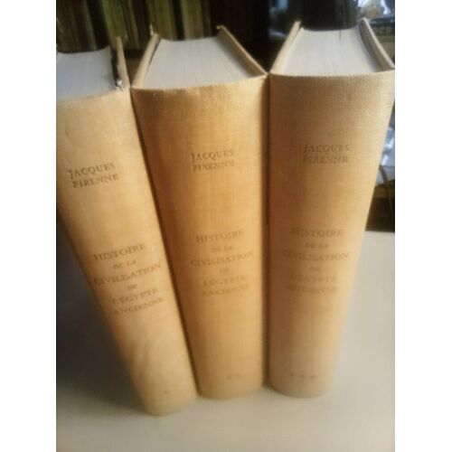 Jacques Pirenne . Histoire De La Civilisation Égyptienne . 3 Volumes Relieés A La Baconnière . Albin Michel . 1961