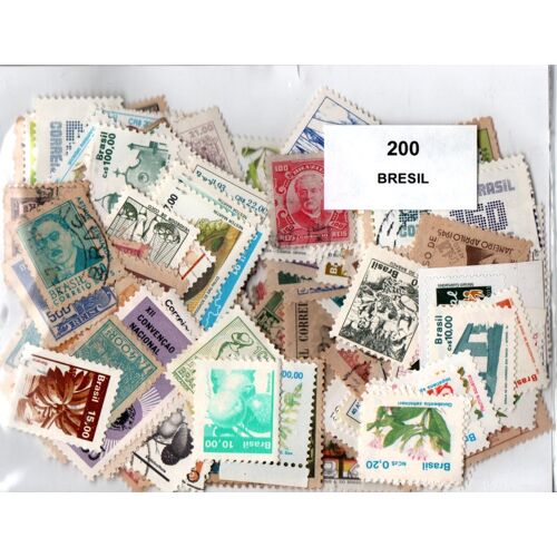 Lot 200 Timbres Du Bresil